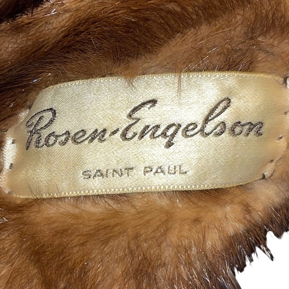 Vintage Rosen Engelson Saint Paul Mink Stole With Four Mink Bodied - Picture 5 of 5
